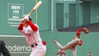 【MLB】大谷翔平 「３月の友は４月の敵」と公式も煽った吉田正尚との直接対決は三振に仕留める　雨とトラブルで31球降板も