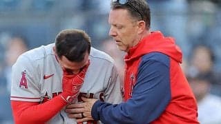 【MLB】大谷正捕手オハッピーが離脱危機　目には涙…痛めた左肩を検査へ「今後は未定」