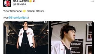 【NBA】渡邊雄太が大谷翔平ユニでアリーナ入りに　ファンは「ショウヘイのNY行きを説得して」と懇願