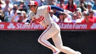【MLB】大谷翔平が“爆足”内野安打　一塁到達4.02秒は今季エ軍最速、2試合連続安打