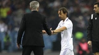 負傷のモドリッチは？ アンチェロッティ監督が言及「決勝に出られるかどうか…」