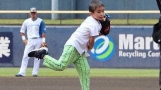 人気子役の中村羽叶くん、日本ハム2軍戦で始球式　「今度は大好きな新庄監督の前で」