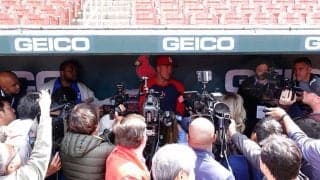 【MLB】ヌートバーに報道陣殺到で米仰天「日本で人気」　50人に囲まれ「オオタニについて語る」