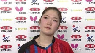 木原美悠 2回戦敗退「あまりうまくいかなかった、悔しい」試合後インタビュー【卓球 全農CUP】