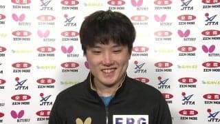 張本智和 兄妹そろって4強「自分が勝つより妹が勝つことの方がうれしい（笑）」試合後インタビュー【卓球 全農CUP】