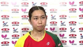 3位 佐藤瞳「最終的に1、2位に入らなければ意味がない」試合後インタビュー【卓球 全農CUP】