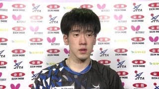 3位 吉山僚一「パリももちろん目標ですが、次のロサンゼルス五輪の方が可能性があるのかな」試合後インタビュー【卓球 全農CUP】
