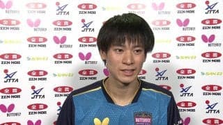 優勝 戸上隼輔「絶対にシングルスでパリ五輪に出場したい。国内大会も大事だがまずは世界ランク15位以内に」試合後インタビュー【卓球 全農CUP】