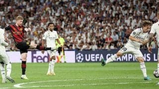 マドリーvsシティの昨季準決勝再戦第1ラウンドは実力拮抗のドロー！　ヴィニシウスとデ・ブライネがゴラッソの競演《CL》