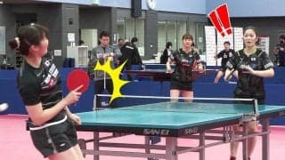 【世界卓球】凄っ！本人もビックリ！木原美悠 カウンターブロック｜卓球日本代表公開練習 