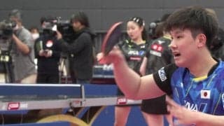 【世界卓球】張本智和、戸上隼輔らが世界卓球へ 卓球日本代表が練習公開！
