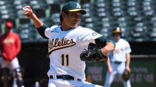 【MLB】藤浪晋太郎、火消しで雄叫びガッツポーズ　大ピンチで登板し空振り三振奪う