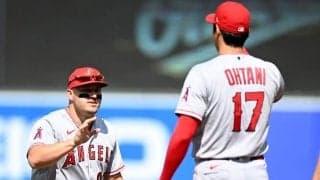 【MLB】トラウト、大谷翔平の決勝打を絶賛「期待に応えた」　“トラウタニ弾”に笑顔「いい気分」