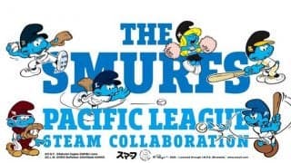 青い妖精「スマーフ」とパ・リーグ6球団が初コラボ　タオルなど7商品をラインナップ