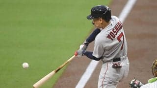 【MLB】吉田正尚、あわや7号　タティス Jr.のグラブ弾きフェン直二塁打　振り逃げで出塁も