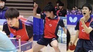 中大男子卓球部に表れた新星！1年生3人衆が大活躍
