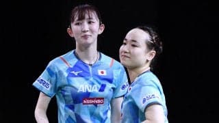 【世界卓球】みまひな、悲願の金メダルまであと3つ！ インドペア下して準々決勝進出