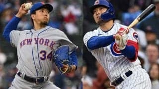 お化けフォークを打ったのは鈴木誠也！ 5年ぶりの対決を制す“本塁打級”の二塁打に米記者も絶賛「強烈だった」