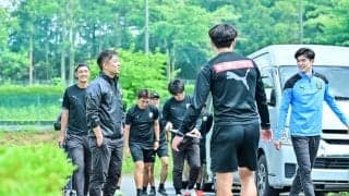 DF谷口彰悟、川崎の練習場に登場で直撃雑談！  現地での生活ぶりや「薄～いおいしい豚肉をしゃぶしゃぶしていただきました」と帰国後について語る…25日、日本代表復帰