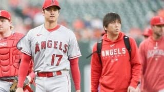 【MLB】大谷翔平通訳が“ピョン”　相性ばっちり…成長続ける好返球が「かわいい」