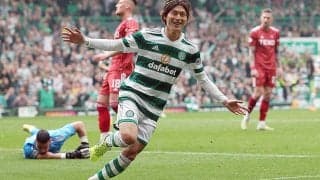 古橋が得点王ほぼ確定の今季リーグ27ゴール締め！　右足負傷でカップ戦決勝懸念もセルティックは5発快勝《スコティッシュ・プレミアシップ》