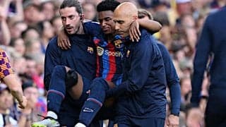 負傷交代のバルデ、じん帯の部分断裂で6～7週間の離脱に