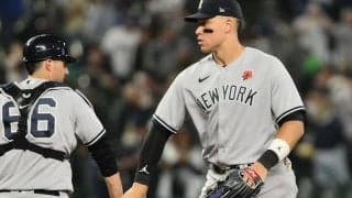 【MLB】ジャッジは守備でも「できないことない」　201cm巨体の空中キャッチが「冗談だろ」