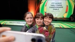 【オフショット】Wみゆう 初出場で銅メダル獲得！ダブルス表彰式後｜世界卓球2023南アフリカ