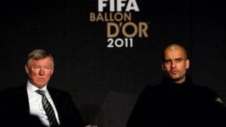 ファーガソン、ペップにLMA年間最優秀監督のトロフィー授与！　シティ指揮官にジョーク飛ばすも「受賞は当然」