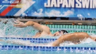 男女両主将が100m平泳ぎで悔しい２位　４継は女子３位、男子２位でメダル獲得！／日本学生選手権２日目