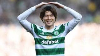 「ファンタスティック」今季34ゴールの古橋亨梧が国内3冠達成を喜ぶ「『素晴らしい』以外言葉を選べない」