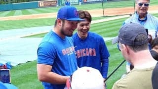 【MLB】鈴木誠也、“大谷翔平ファン”に神対応　初のエンゼルス戦でサイン＆写真撮影