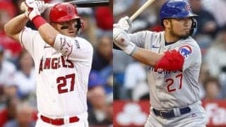 鈴木誠也、憧れの英雄と初の対面でスランプ脱出!? トラウトは「オオタニから人間的にも素晴らしいと聞いていた」と笑顔