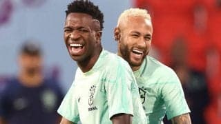 「このデュオに会えて嬉しい」「人種差別は聞こえない」ヴィニシウスもマイアミへ！ネイマールとNBA観戦「そこにメッシを」