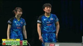 【世界卓球】混合ダブルス準決勝 張本智和/早田ひな vs 林詩棟/蒯曼［日本語実況解説］