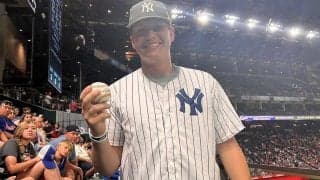 【MLB】大谷翔平184キロ弾を素手キャッチ　電話中の奇跡…ジャッジのファンも「最高の思い出」