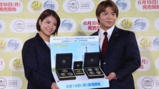 【柔道】阿部一二三、記念コイン発表会で「メダル集めてます」と笑い誘う　詩はパリ有観客開催に「声援で盛り上がる」と期待
