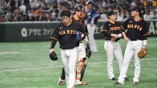 巨人・大勢が危険球で退場　150キロ直球が打者の頭部へ…スタンド騒然、中川が緊急登板