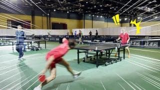 【現地練習】フランス代表 ゴジ＆F.ルブラン ※スーパープレーあり｜世界卓球2023南アフリカ