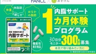 【30日分モニター募集】お腹の脂肪を減らしたい人、応募してみては