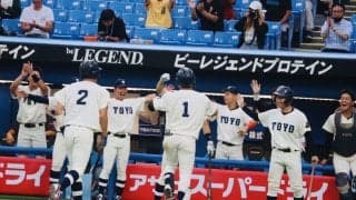 [硬式野球] エース細野の力投と主将水谷の一発で昇格に王手！「気持ちで勝つ」