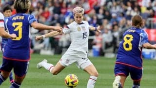 アメリカ女子代表MFラピノーがヘアカラーを一新！存在感放つ水色に…200キャップまであと「1」