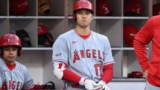 【MLB】大谷翔平、9回代打送られ途中交代　2戦連続無安打で打率.300、右手中指の負傷で緊急降板