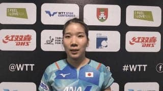 フルゲームを制し、初戦を突破した森さくら 次戦について「向かっていくだけ」【卓球 WTTリュブリャナ】