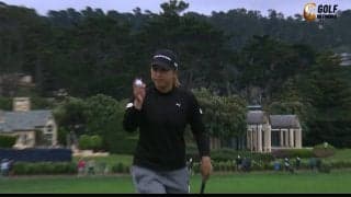 【動画】西郷真央は13位と好スタート　2番パー5はラフからナイスアプローチ