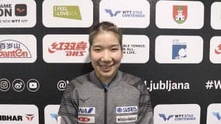 森さくら 3回戦進出「次も120%の力が出せるように頑張りたい」【卓球 WTTリュブリャナ】