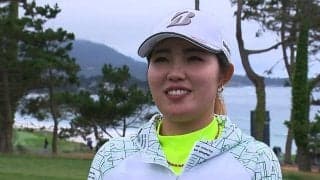 古江彩佳は「70」を記録　「今日は落ち着いてプレーができました」