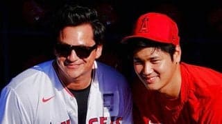 【MLB】大谷翔平、元日ハム同僚と笑顔で再会　元助っ人の8歳息子に衝撃「デカくなってる」