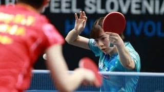 女子シングルス3回戦 長﨑美柚 vs 王曼昱【卓球 WTTリュブリャナ】