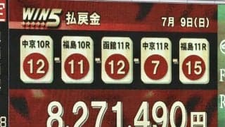 WIN5は800万円超の払戻し…七夕賞はセイウンハーデスがV